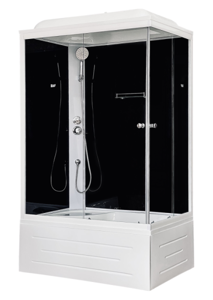 Душевая кабина Royal Bath  RB 8100BP5-BT (черное/прозрачное) левая