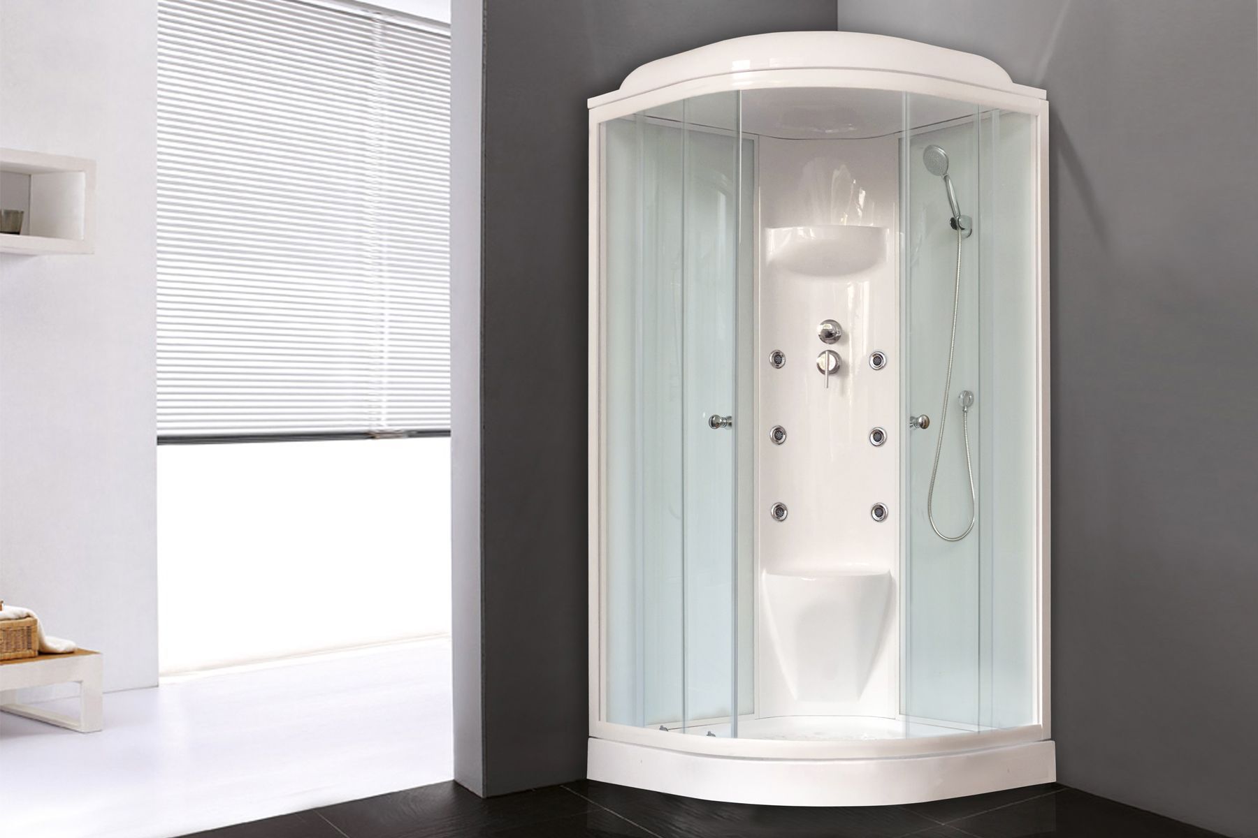Душевая кабина Royal Bath RB 100HK7-WT (белое/прозрачное) Душевая кабина Royal Bath RB 100HK7-WT (белое/прозрачное)
