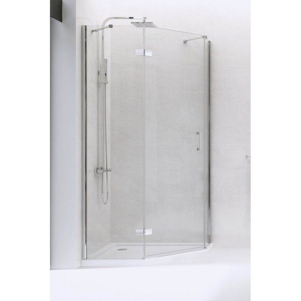 Душевое ограждение NEW TRENDY NEW AZURA L (L) 100x80x195 K-0563 (хром)