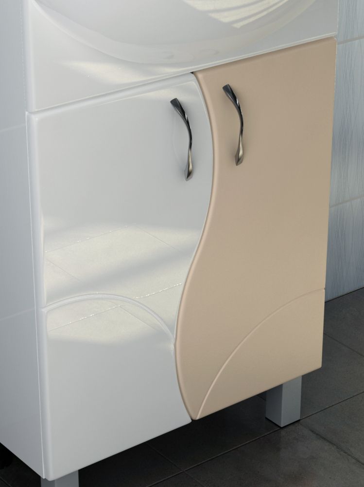 Тумба под раковину напольная VIGO Alessandro tn.ALE.UYU.55.2D беж, 55 см, артикул tn.ALE.UYU.55.2D беж