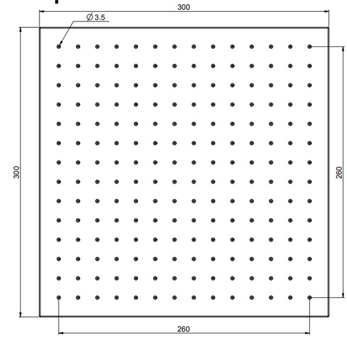 Верхний душ, Fima Carlo Frattini, Showerhead, тип установки-настенный, потолочный, размер душевого диска, мм-300*300, форма-квадратная, держатель-необходимо заказать, материал-латунь, цвет-хром