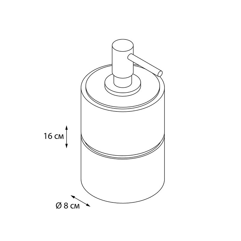 Дозатор жидкого мыла FIXSEN NERO FX-240-1, серый
