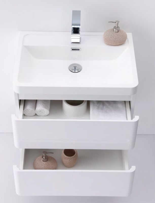 Тумба под раковину BelBagno Energia-N 60 подвесная Белая Тумба под раковину BelBagno Energia-N 60 подвесная Белая