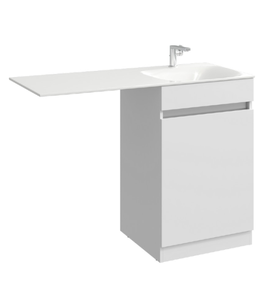 "Forma" тумба под умывальник с корзиной справа, цвет белый, FOR0105KR, ТМ «AQWELLA»