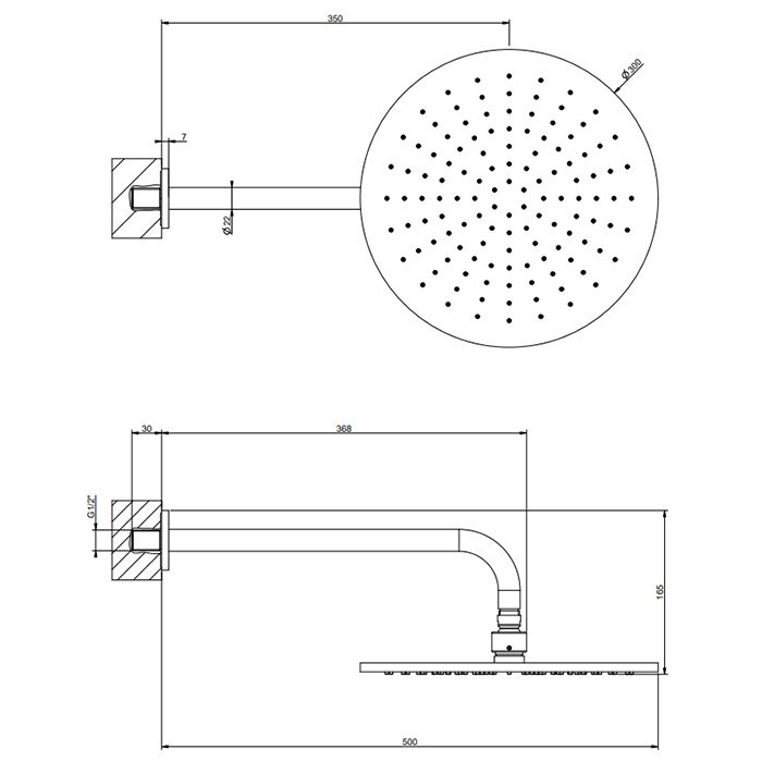 Gessi Emporio Emporio shower Душевая головка для настенного крепления, поворотная с шарниром, цвет: Finox Brushed Nickel