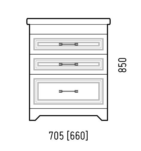 Тумба напольная "Каролина 70 Z3", Сомо 70 / Фостер 70