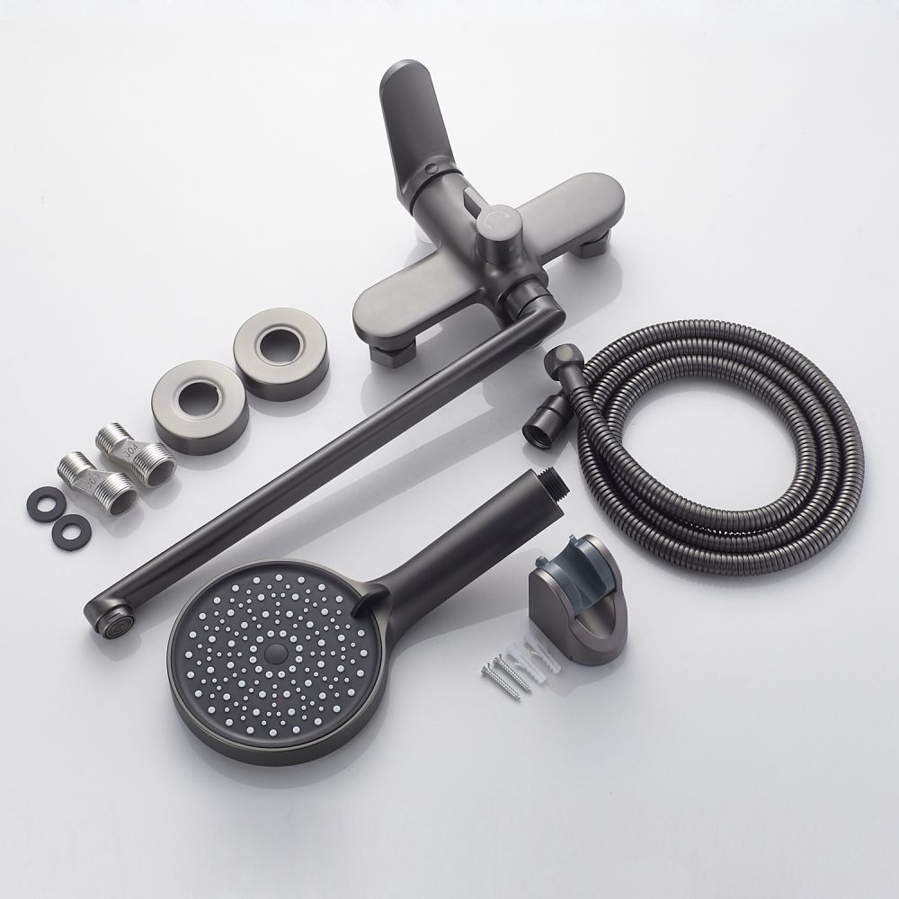 Смеситель для ванны Shevanik S4322T, оружейная сталь