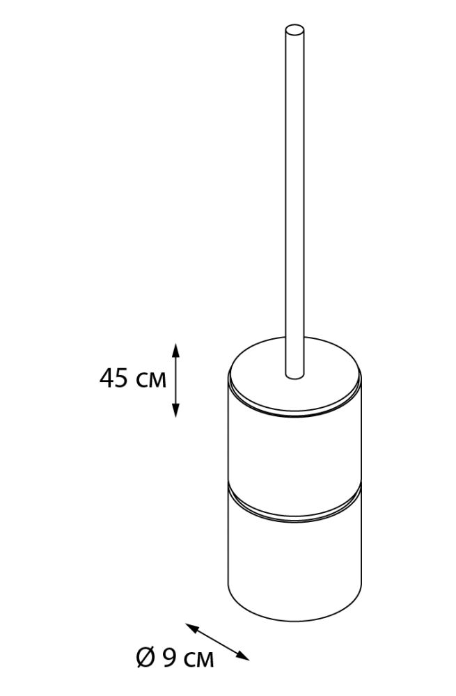 Ершик FIXSEN NERO FX-240-5, серый, артикул FX-240-5