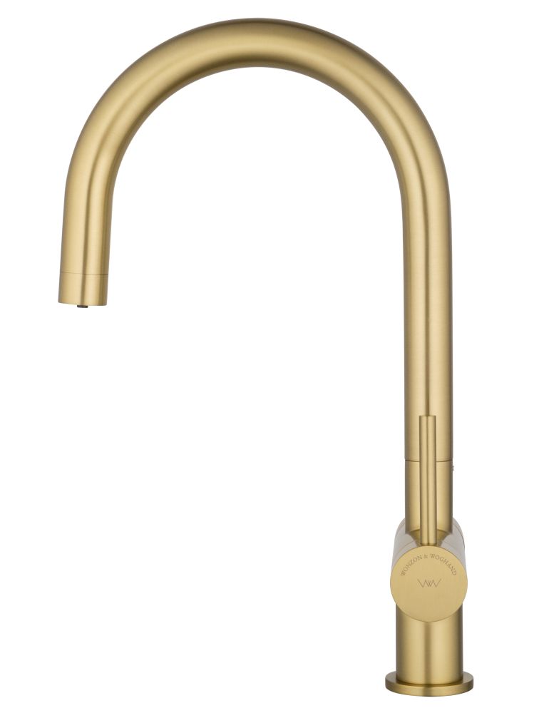 Смеситель для кухни c подключением фильтра WONZON & WOGHAND, Брашированное золото (WW-3211-BG)