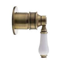 ERMITAGE MINI См-ль скрытого монтажа монокомандный, белый/бронза