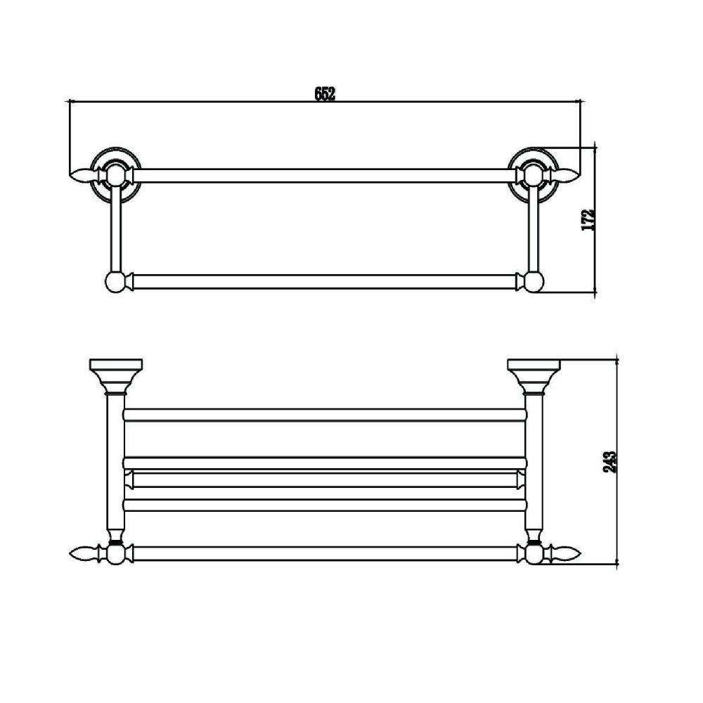 Полка для полотенец Savol S-06844A, хром