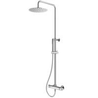 Plumberia Selection IXO Душевая колонна телескоп. терм., поворотная, верх.душ из нерж.стали 250мм,руч.душ 1 режим., шланг 150мм,хром