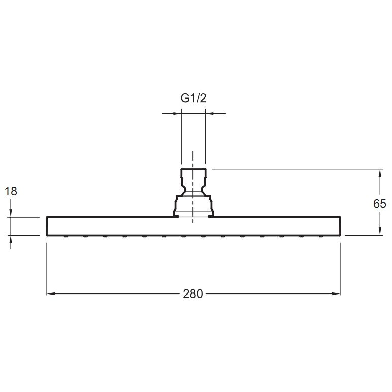 E3875-CP душ EO квадр. 280*280 мм (хром), шт