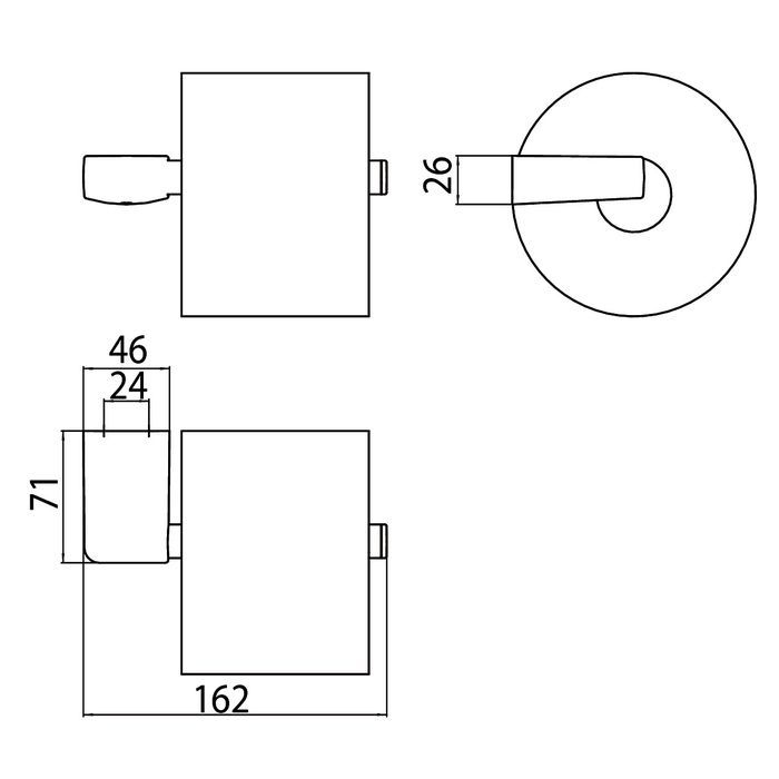 Emco Trend, запасной держатель т/б, горизонтальный, цвет хром