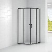 Душевой уголок Cezares Eco 90x90 ECO-O-R-2 профиль Черный стекло прозрачное ECO-O-R-2-90-C-NERO Cezares