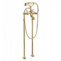 Bongio Oxford Lux Смеситель для ванны, цвет золото/белый фарфор