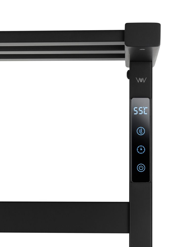 Полотенцесушитель электрический WONZON & WOGHAND FRANKFURT, Черный матовый (WW-A1026-MB)