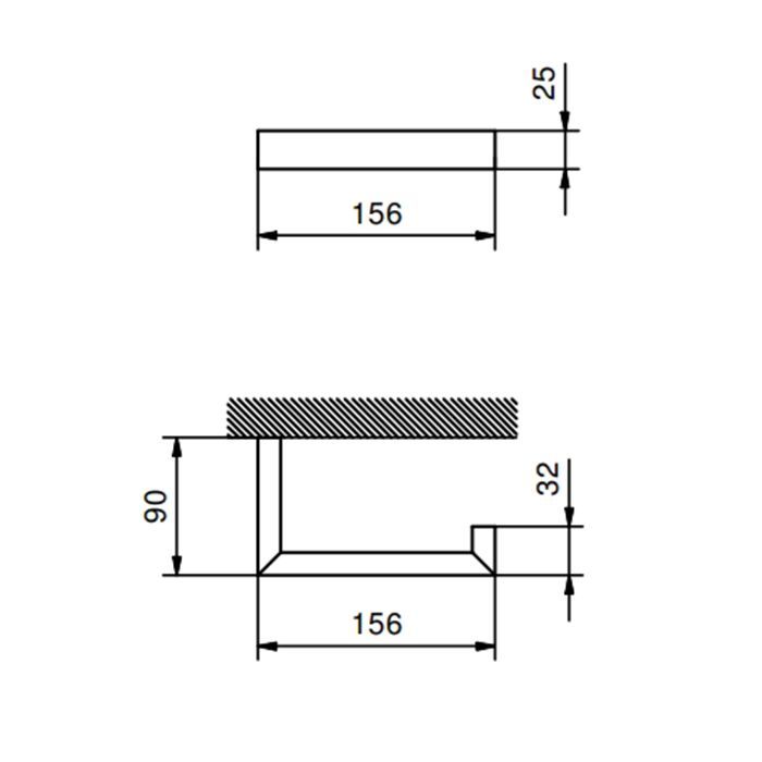 Fantini Linea Держатель туалетной бумаги , цвет: черный матовый