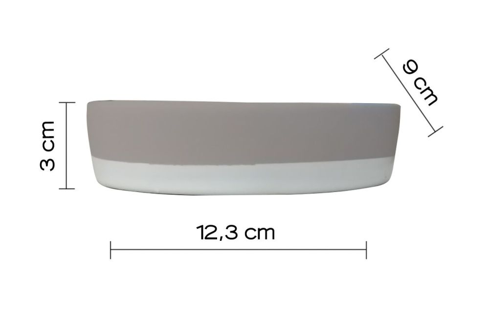 Gedy New Mizar, настольная керамическая мыльница, цвет светло-серый