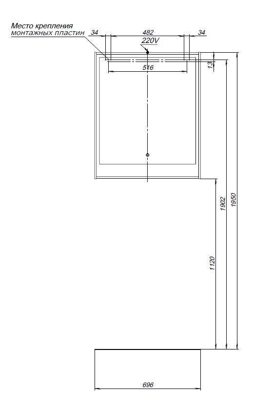 Зеркало Aquanet Милан 70 дуб рошелье Зеркало Aquanet Милан 70 дуб рошелье
