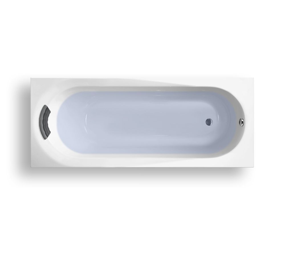 Комплект 3 в 1 Lavinia Boho Biore S1-3501005P, акриловая ванна 150x70 см, металлический каркас с монтажным набором, мягкий силиконовый подголовник