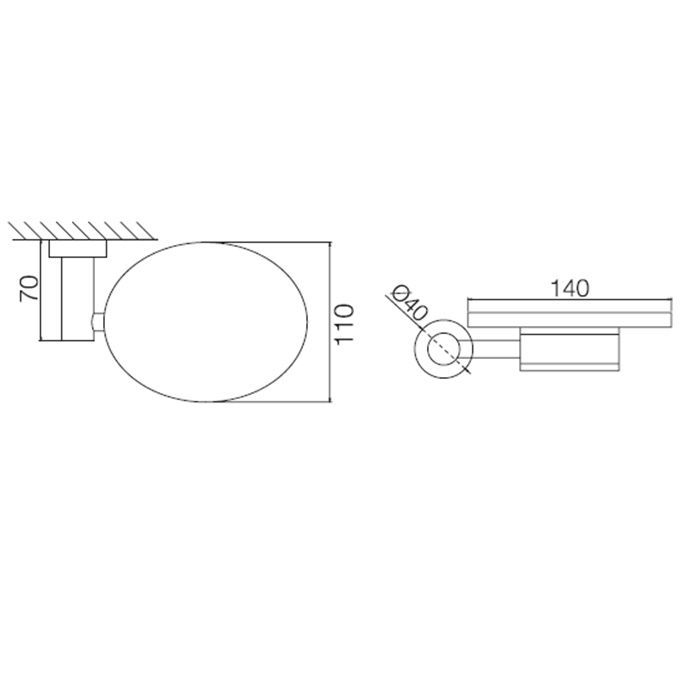 Fima Carlo Frattini Rotola Мыльница настенная с держателем, цвет: чёрный матовый Fima Carlo Frattini Rotola Мыльница настенная с держателем, цвет: чёрный матовый