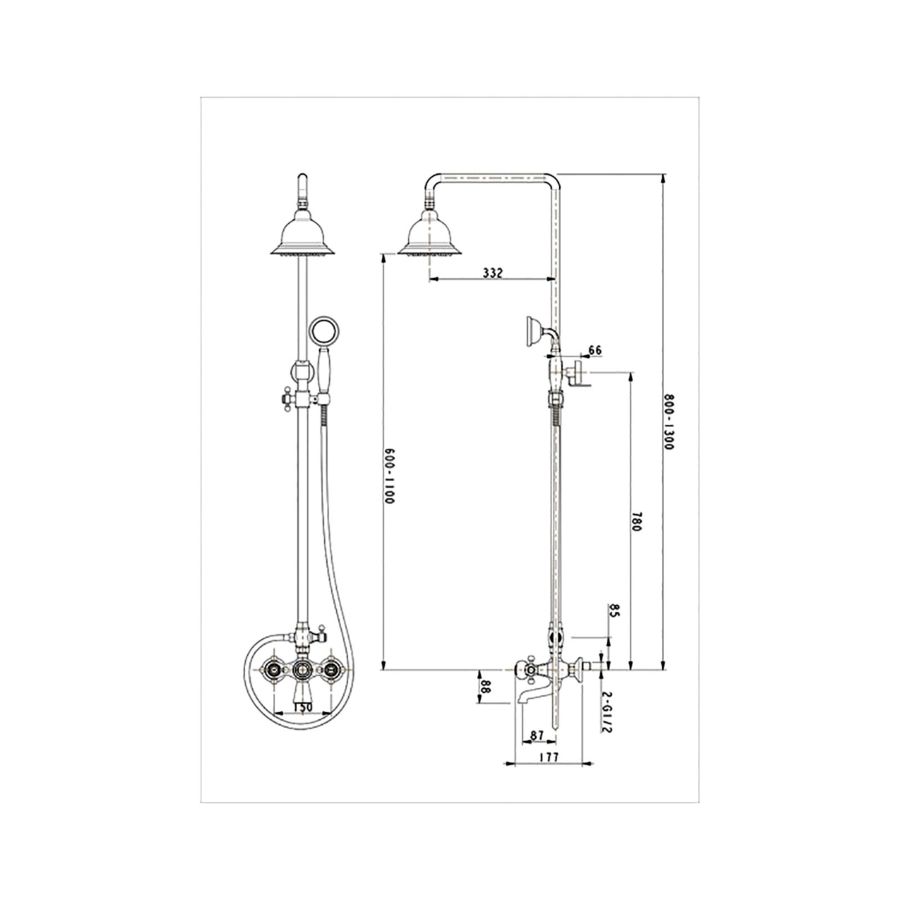 Душевая система Timo Nelson SX-1190 chrome