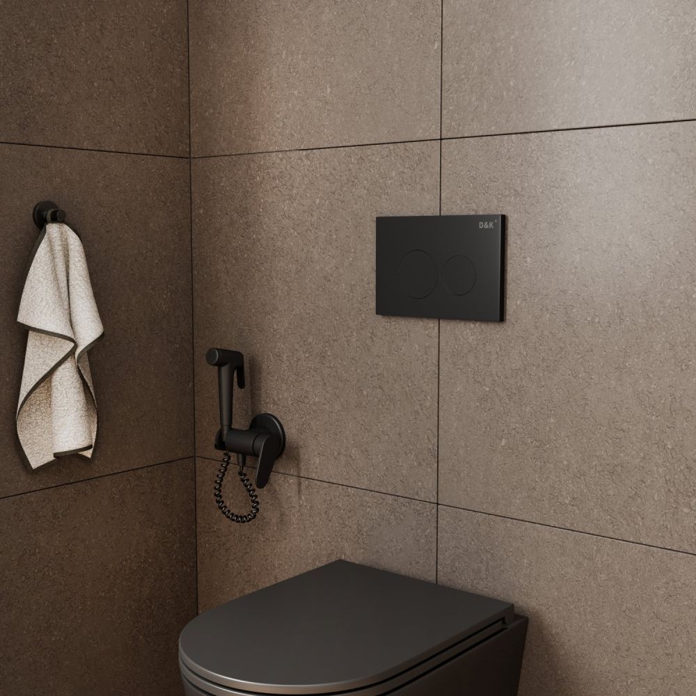 Клавиша смыва D&K Bayern DB1529025.2  (арт.инсталл DI8050127), черный, артикул DB1529025.2