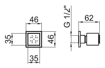 Душевая форсунка Webert АС0333015, артикул АС0333015