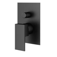 Plumberia Selection TAG Внешняя часть встраиваемого смесителя на 2 вых., накладка прямоуг. 100х150мм, черн.матов.