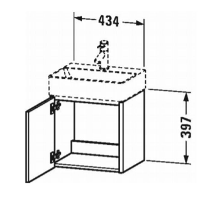 Duravit DuraSquare Рукомойник 450 мм, без перелива, с площадкой, с 1 отв. под смеситель, на столешницу,с креплением,Цвет белый, артикул 0732450071