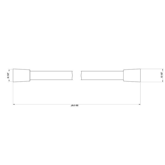 Gessi Шланг для душа с коническим соединением на 1/2”, длина: 150 см, цвет:  Black XL Gessi Шланг для душа с коническим соединением на 1/2”, длина: 150 см, цвет:  Black XL