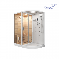 Сауна  LUGANO-L White комбинированная 2в1 Cerutti SPA 1800x1100x2230 Сауна  LUGANO-L White комбинированная 2в1 Cerutti SPA 1800x1100x2230