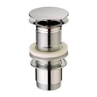 CISAL Донный клапан 1"1/4 для раковин без перелива, цвет хром