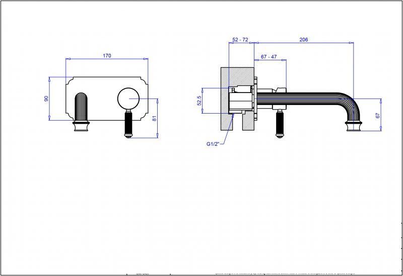 Встраиваемый смеситель для раковины CEZARES APHRODITE-BLSM2