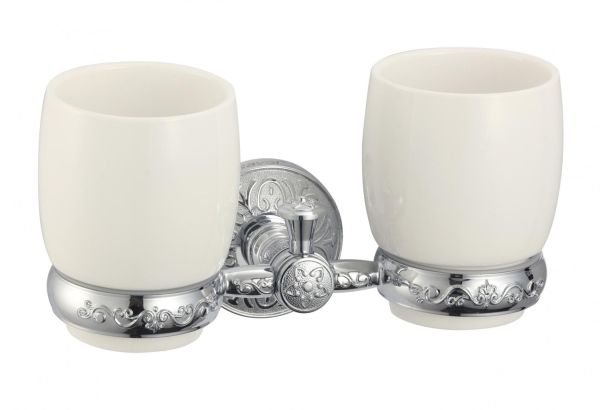 Стакан для ванной комнаты двойной Savol S-005868A, хром