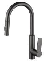 Смеситель для кухни с выдвижным изливом WONZON & WOGHAND, Темный графит (WW-A20782-BGG)
