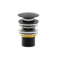 Донный клапан для раковины с переливом 1 1/4 WONZON & WOGHAND, Темный графит (WW-88SS01-BGM)