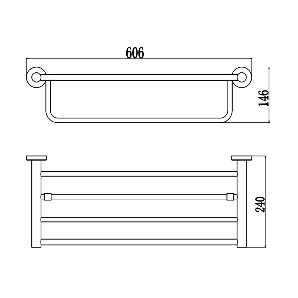 Полка для полотенец Savol S-005644, сатин