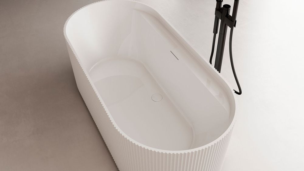 Zenon Olympia, акриловая ванна закругленной формы с рельефом, 170x80xh58 см, цвет белый матовый, артикул 4000.000.000.000.39658