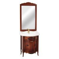 BELLA База 64xH81x48 см. для раковины 73 см, 2 двери с лилией филенчатые, цвет: NOCE