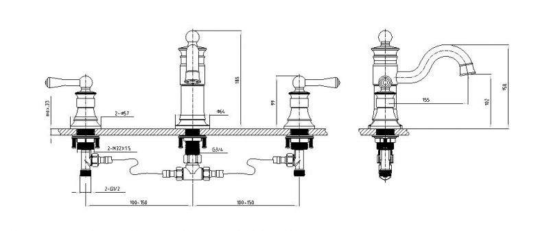 Смеситель для раковины Timo Adelia 6021 Хром, артикул 6021/00F