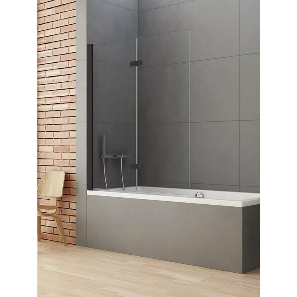 Шторка для ванны NEW TRENDY NEW SOLEO BLACK 100 см P-0041 L (черный)