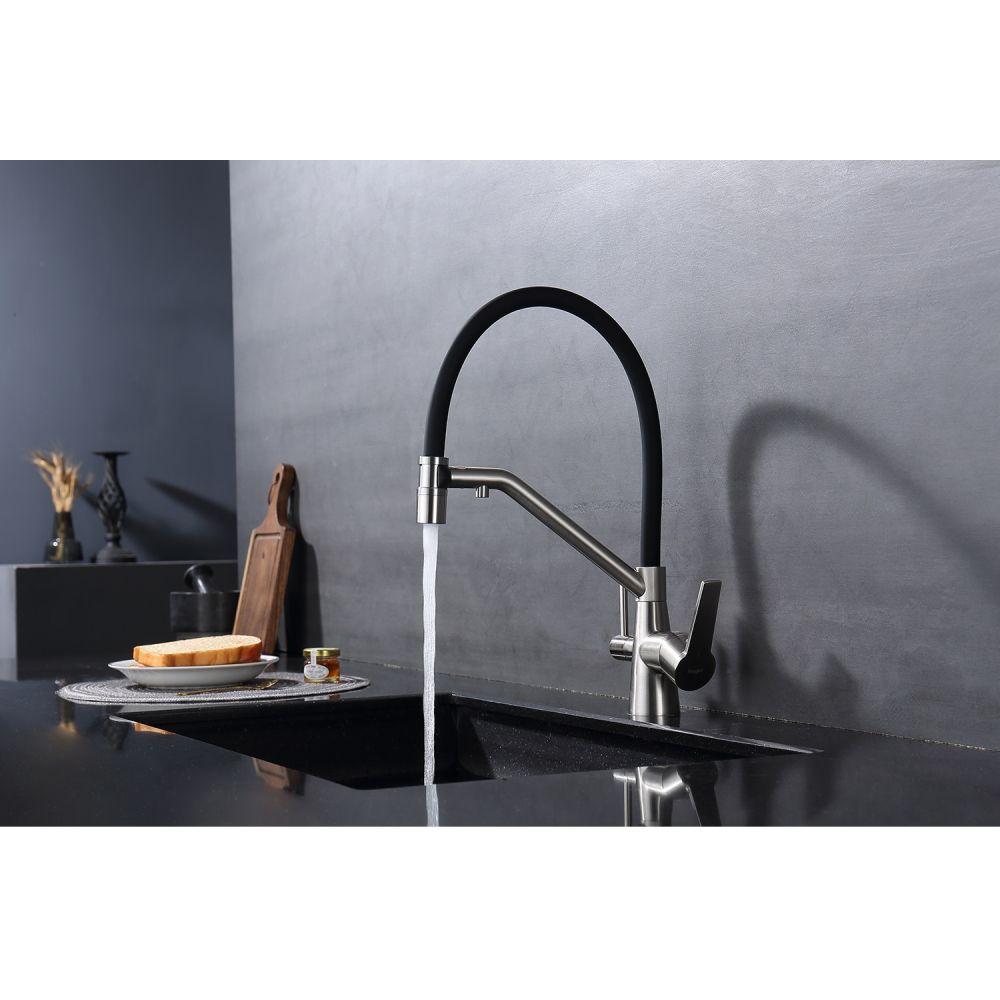 Смеситель для кухни с подключением фильтра Raglo R80.62.05, сатин