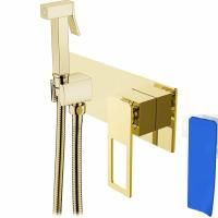 Гигиенический душ со смесителем Boheme Q 147-GUV.2 Золото Синий