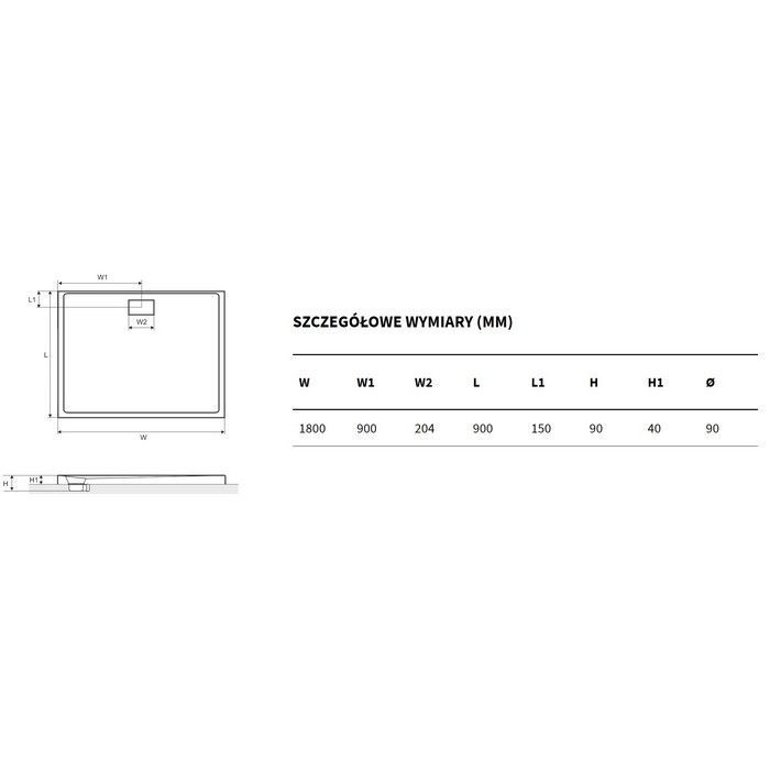 Поддон EXCELLENT Zero 180x90 (белый)
