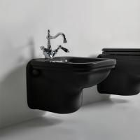 Kerasan Waldorf Биде подвесное с 1 отв. под смеситель 55х37см, цвет: черный, заглушка хром