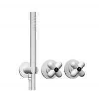 Fantini I Balocchi Смеситель для душа, встраиваемый, на 2 источника, без излива, с ручн.душем, (наружняя часть), цвет: белый матовый