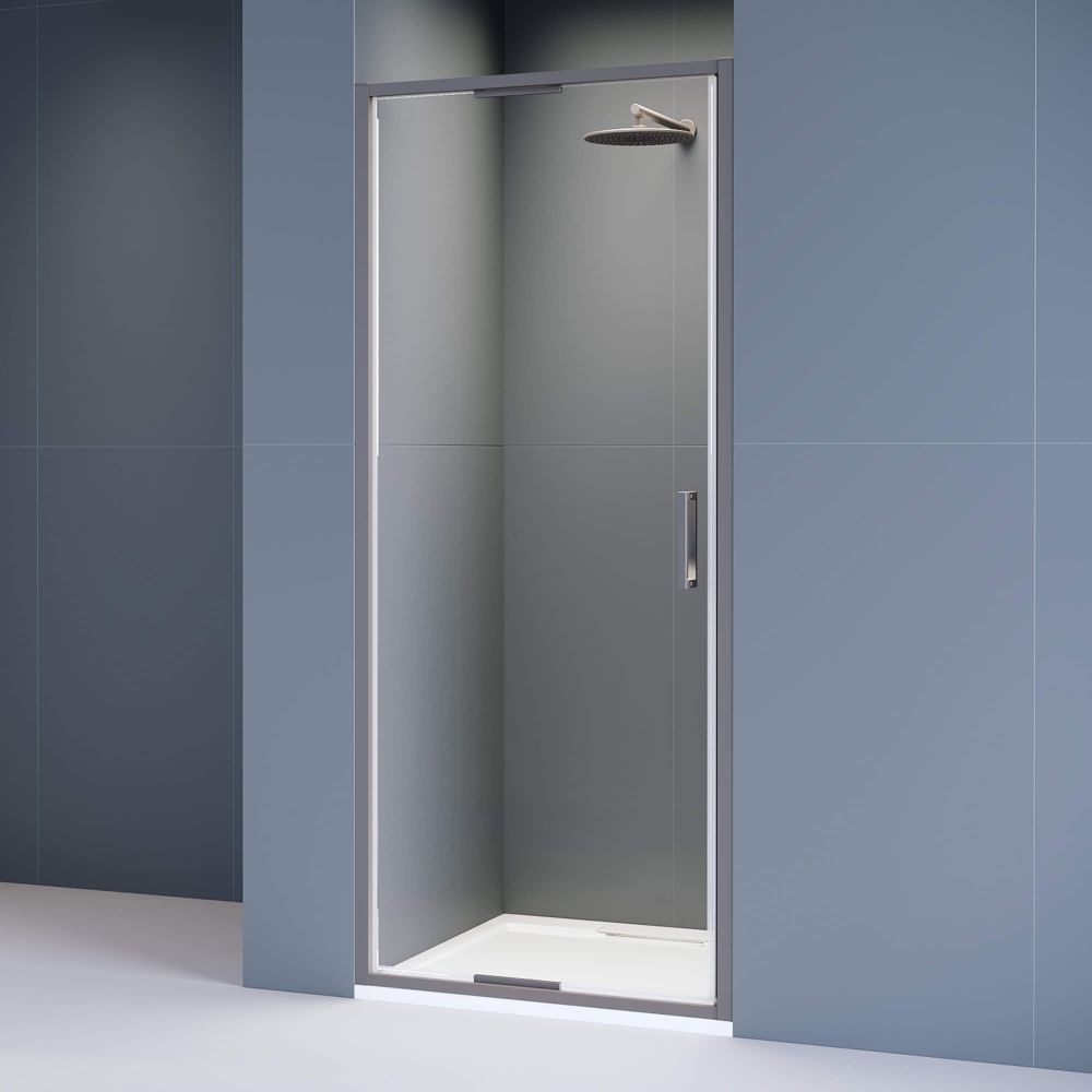 Душевая дверь из стекла, распашная с системой Pull&Slide в нишу RGW SV-05Gr- серая (Прозрачное, 1000), артикул 70320510-110