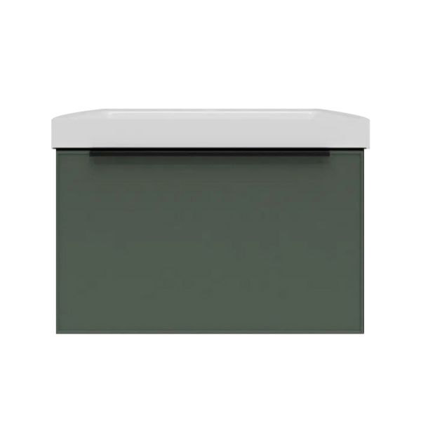 Тумба под раковину подвесная La Fenice SIMPLA FNC-01-SIM-G-60, серо-зелёная